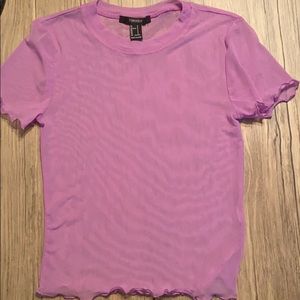Purple mesh forever 21 crop top